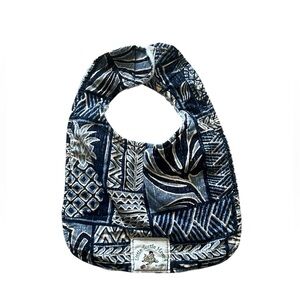 Baby Navy Blue and White Little Turtle Hawaii Bib